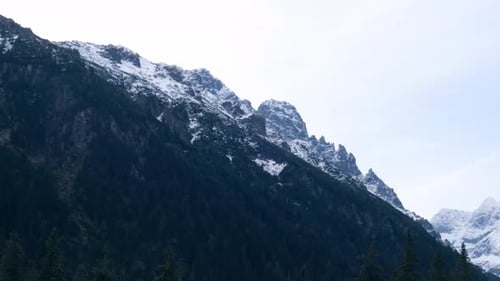 Winter Snowy Mountain Peaks