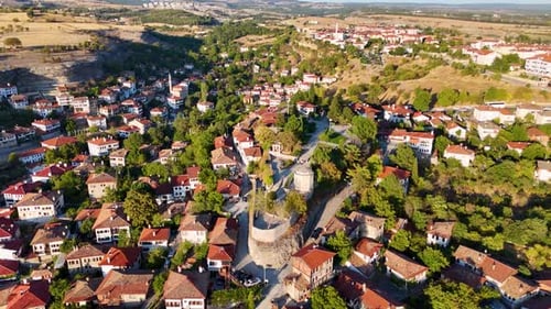4K Drone Footage of Historical Safranbolu Houses in Turkey