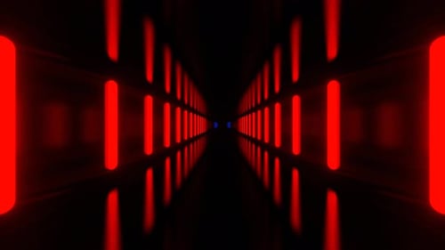 Blue And Red Fast Rotating Abstract Neon Tunnel Background Vj Loop In 4K