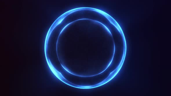 Blue magic energy orb of shiny plasma on a dark background ...