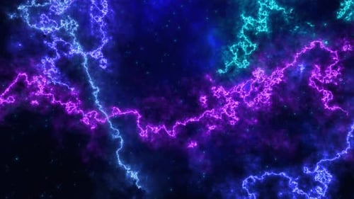 Abstract futuristic background with blue and purple multi-colored energy