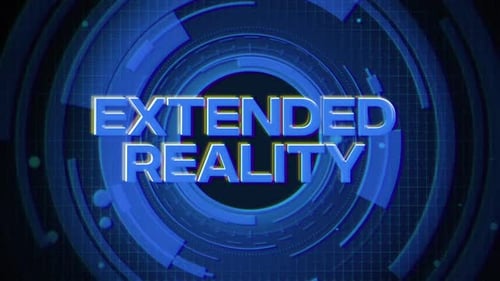 Extended Reality Word On Futuristic Cyberspace Background