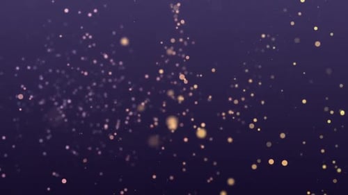 Abstract Golden Particle Flowing Background Animation