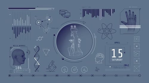Animation of Infographics About Biomedical Research on Alpha Channel