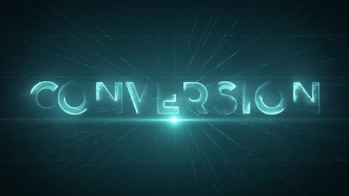 Futuristic Glowing Conversion Text Reveal Animation
