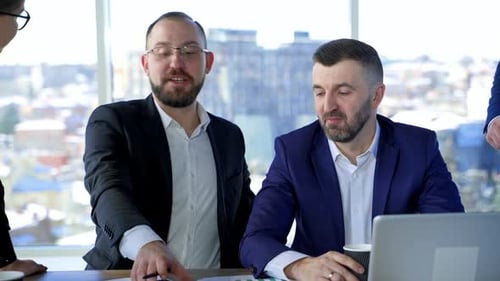 Business Meeting in Modern Workplace