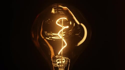 Incandescent Edison Tungsten Lamp Pulsing Vintage Bulb Energy Electricity Innovation Electric Power
