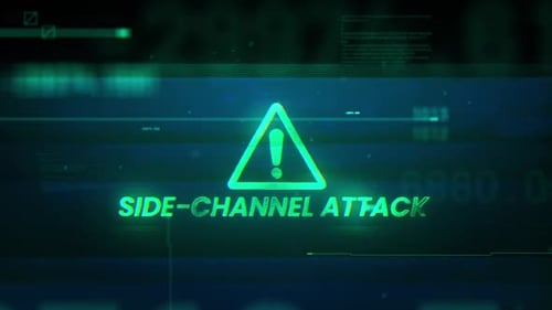 Side Channel Attack Word On Noise Glitch Error Technology Futuristic Data Background