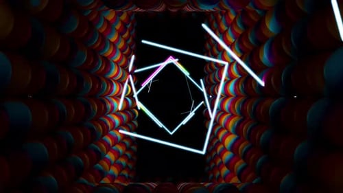 A Round Circular Wall In Tunnel 03 4K