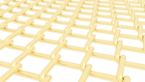 Intro mit goldenem Gitter auf weißer Rückseite, Endlosschleifen möglich