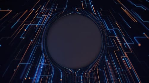 Digital Data Stream Technology Background with Copy Space