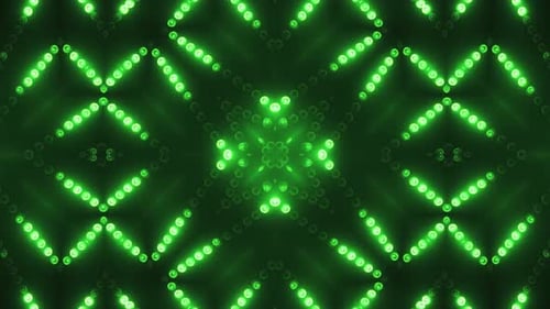 Fondo de VJ animado LED de círculo verde