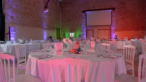 Elegant Wedding Reception with Oceanic Centerpieces