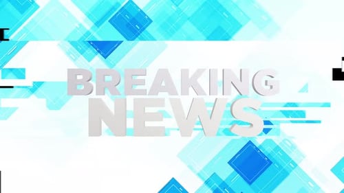 Broadcast News Transition Alpha channel Looped