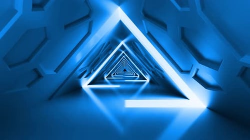 Dreieckige blaue Tunnelschleife