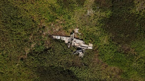 Aerial View of the Remains of the Abandoned Baikovo or Imaizaki Airfield