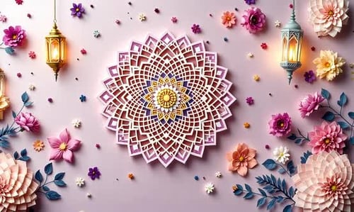 Eid Al Fitr Mandala Ramadan Kareem Background