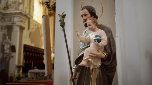 Statue of Saint Joseph with Baby Jesus