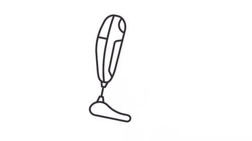 Animiertes Beinprothesensymbol