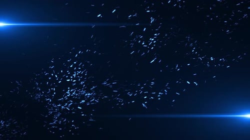 Dynamic Blue Particles and Light Rays Background Animation