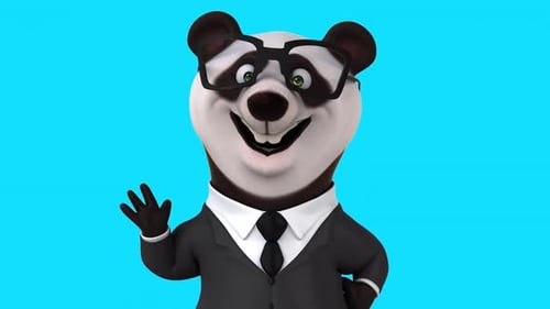 Fun 3D cartoon panda (with alpha channel included)