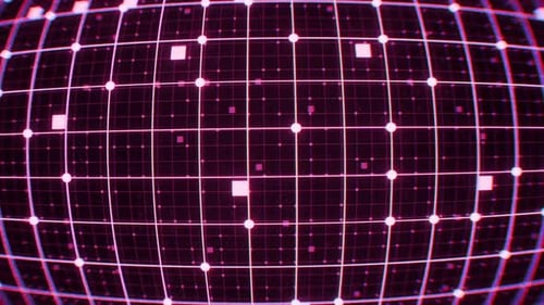 Abstract Glowing Digital Grid Network Futuristic Background