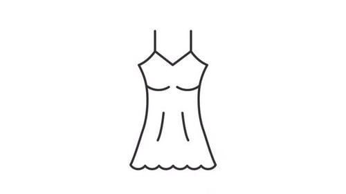 Line Art Animation of a Nightgown
