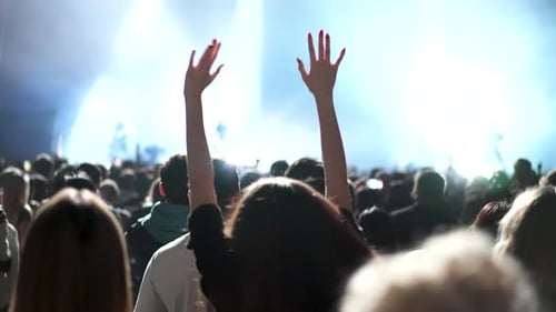 Kpop Music Fest Woman Dance at k Pop Concert People Enjoy Party Girl Fan Jump