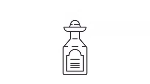 Animated tequila line icon