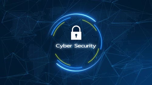 Cyber Security Text Effect Technology Background