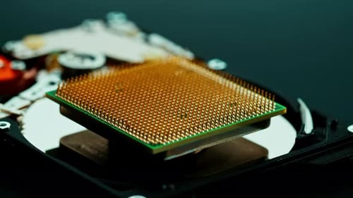 Prozessorsockel, Leiterplatte, Computer-Motherboard mit Komponenten im Inneren der Elektronisch