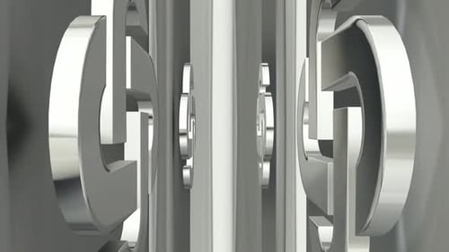 Metallic Chrome Letter S Logo Reveal Transition