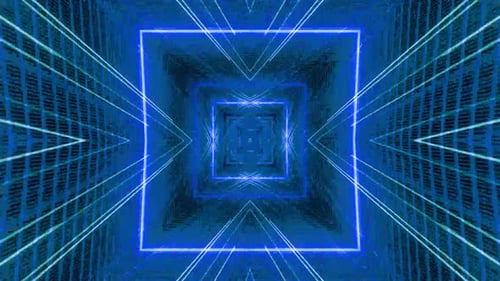 Neon Line with VJ loop tunnel background