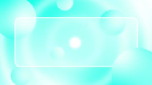 Modern Glassmorphism Frame with Abstract Spheres Background Animation