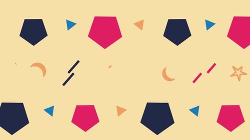 Flat Design Geometric Animated Background