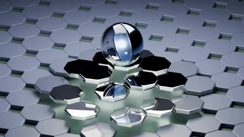 3D Loop Satisfying Metal Spheres Animation