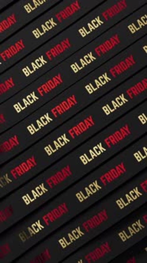 Waving Black Ribbons with Black Friday Text for Retail Sale Promotion and Shopping Advertisement 3D