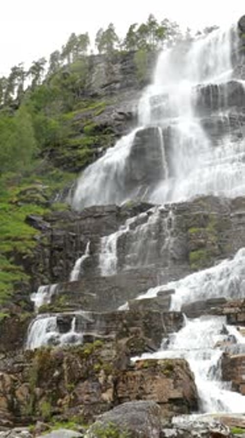 Voss Hordaland Norway Waterfall Tvindefossen