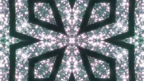 Sparkling Geometric Kaleidoscope Pattern Background