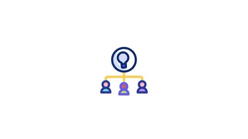Animiertes Coworking-Symbol