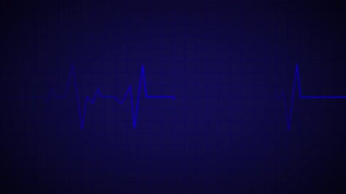 Digital Heart Rate Monitor ECG Line Animation