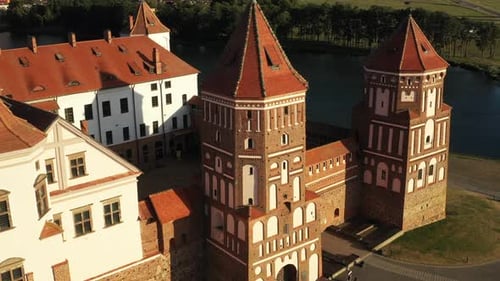 Top View of Mir Castle in Summer