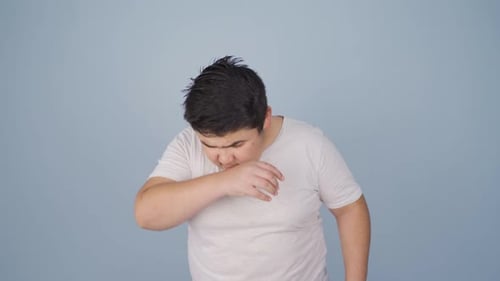 The sneezing boy. Patient.