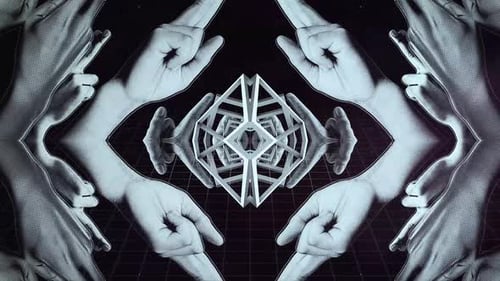 Abstract Geometric Pattern Hands Loop Animation