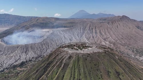 Aerial shot of the Mount Bromo valcano in Indonesia.