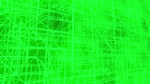 Green color animated digital technology data concept line background. mz 170