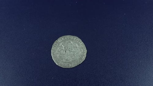 Portuguese Old Billion coin. Real 3 Libras e Meia, Reign of Dom Joao I