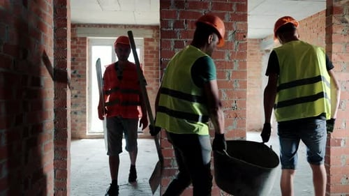 Interior Decoration Works of Painters and Plasterers at Construction Sites