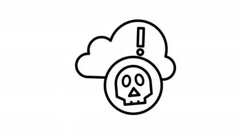 Animación de iconos de Cloud Hack Line