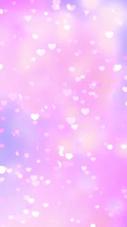 Soft Pink and Purple Glowing Hearts Background Animation